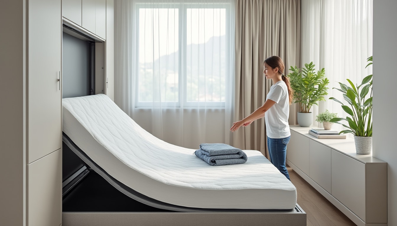 Aérer un matelas de lit escamotable : la routine