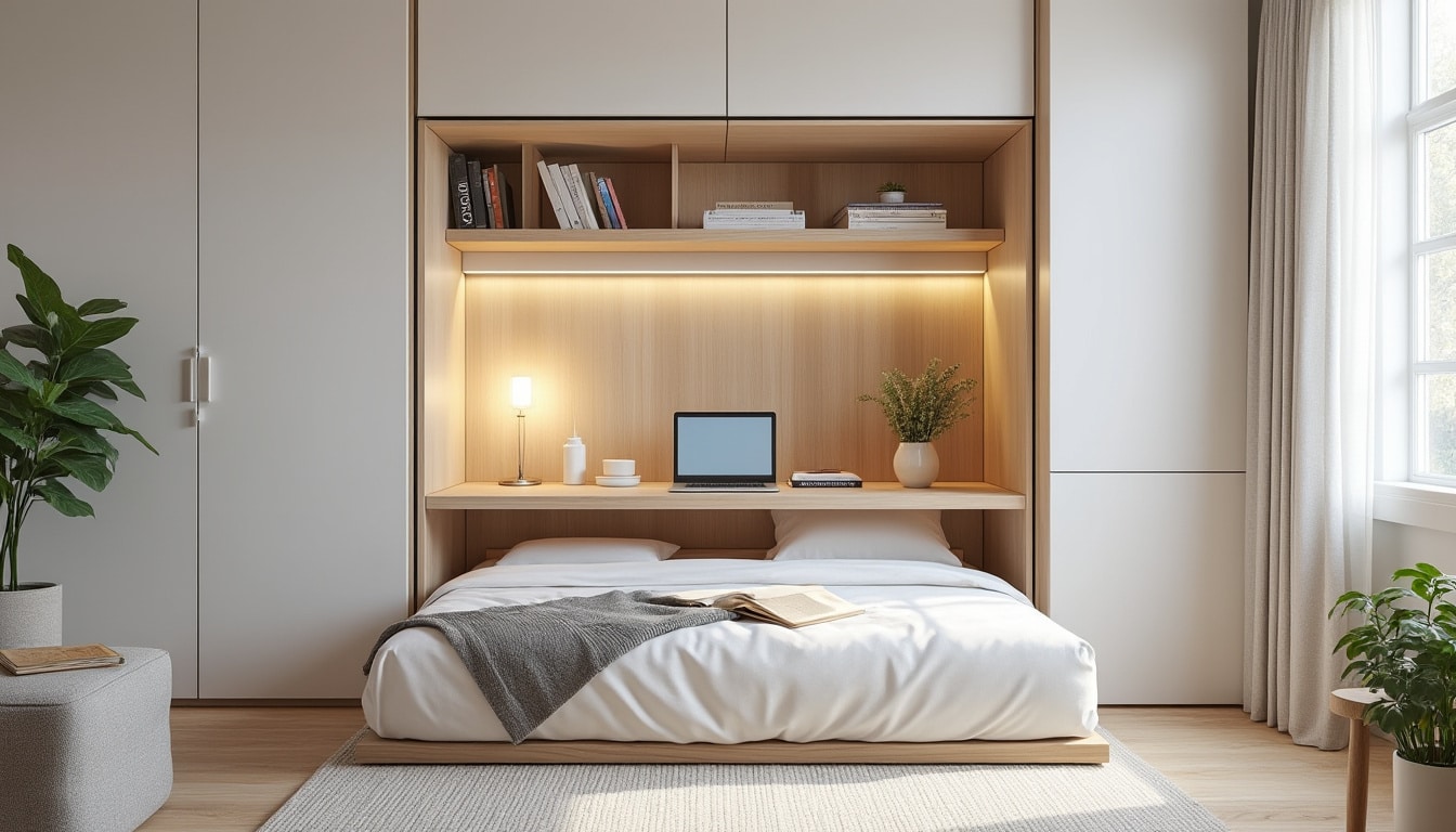 Lit escamotable avec bureau : la solution du télétravail